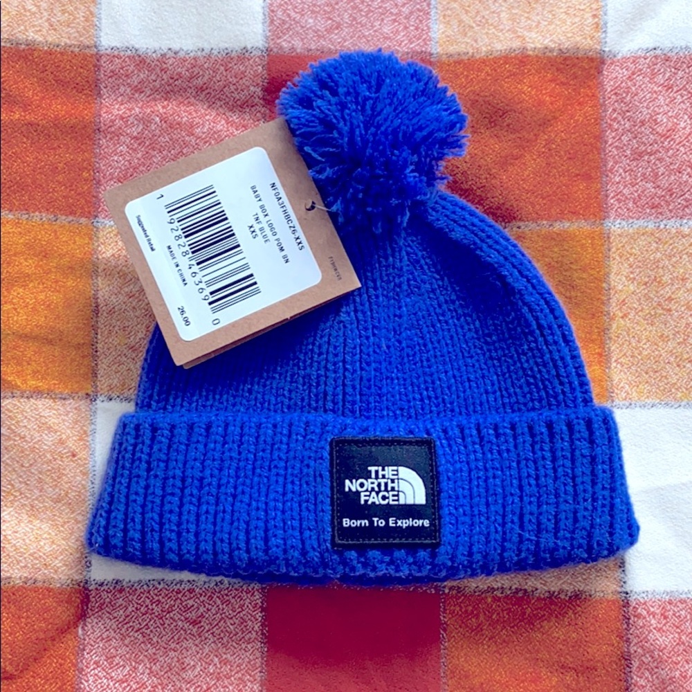 The North Face baby Pom beanie